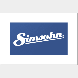 Simsohn logo (white) Posters and Art